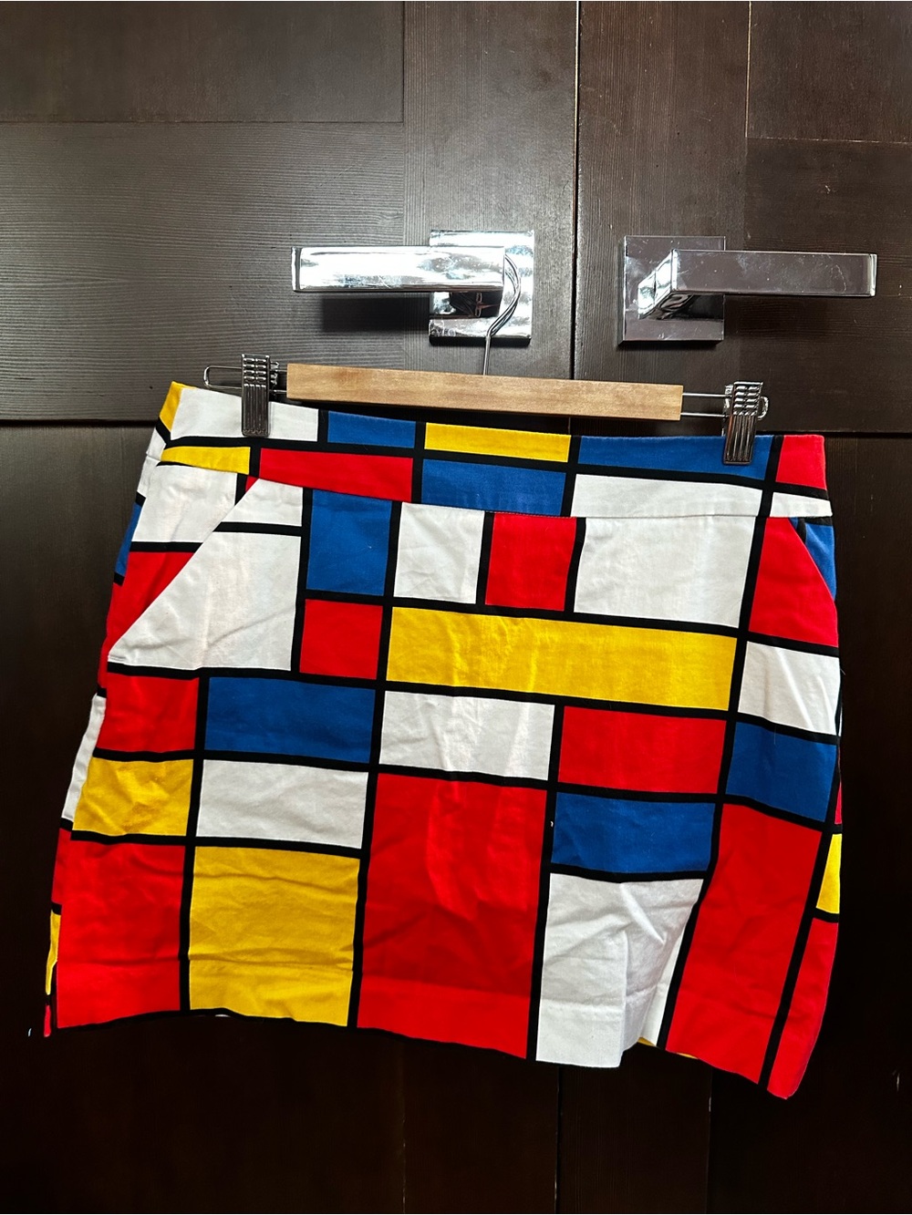 Loudmouth Mondrian-Inspired Colorblock Shorts in Red, Blue, Yellow & White